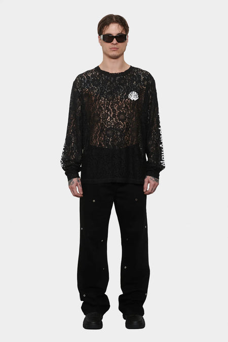 men#@Лонгслів LACE LOGO чорний