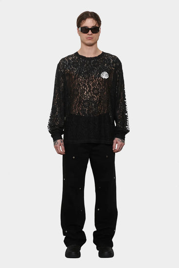 men#@Лонгслів LACE LOGO чорний