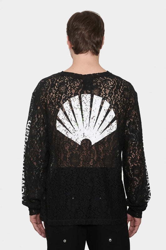 men#@Лонгслів LACE LOGO чорний