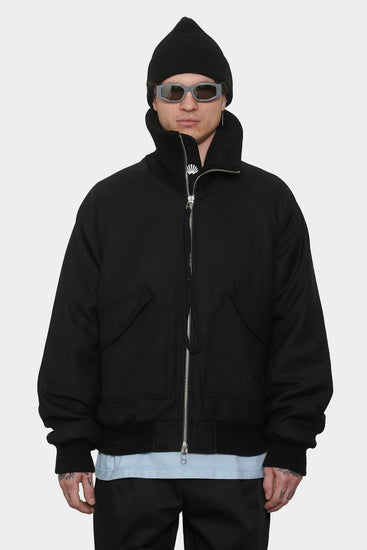 men#@Бомбер WOOL BOMBER чорний