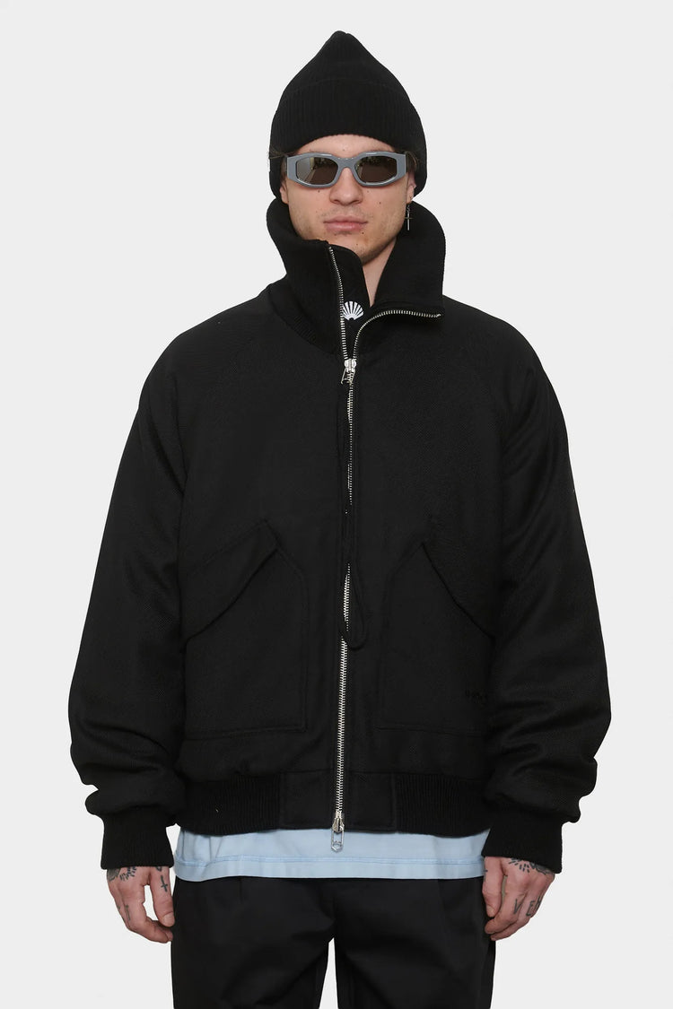 men#@Бомбер WOOL BOMBER чорний