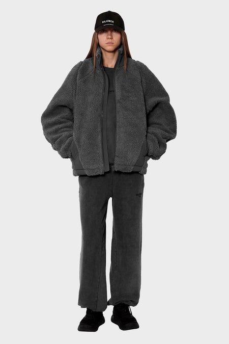 women#@Флісова куртка FLEECE JACKET темно-сіра, купити онлайн в магазині.