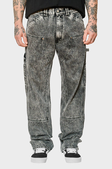 men#@Джинси ACID WASH DENIM CARPENTER чорні