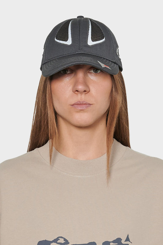 women#@Кепка 6 PANEL CAP темно-сіра