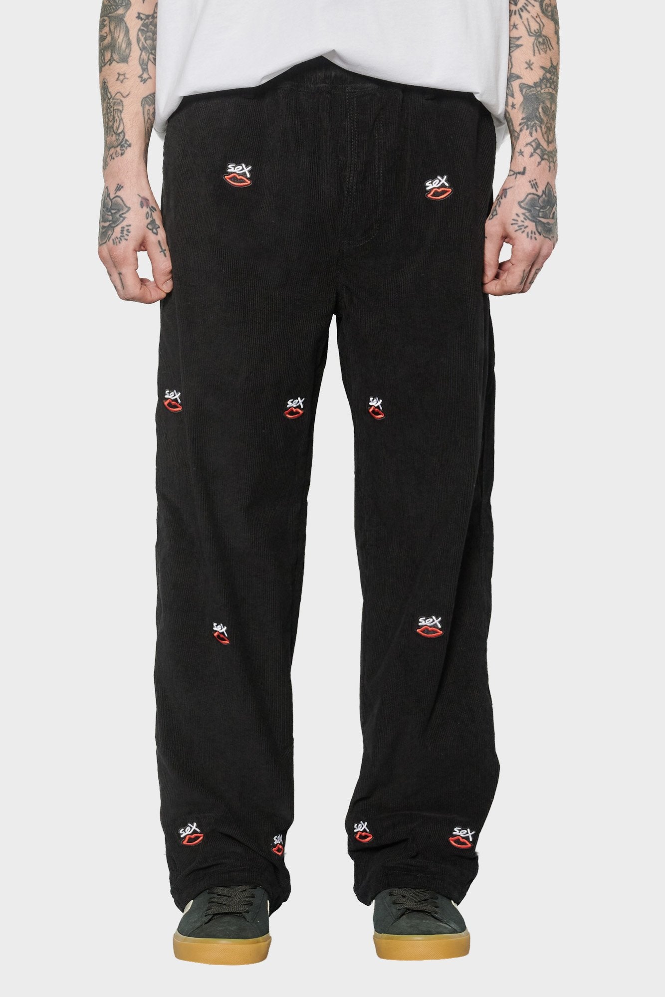

men#@Штани SEX LOGO AOP EMBROIDERED чорні
