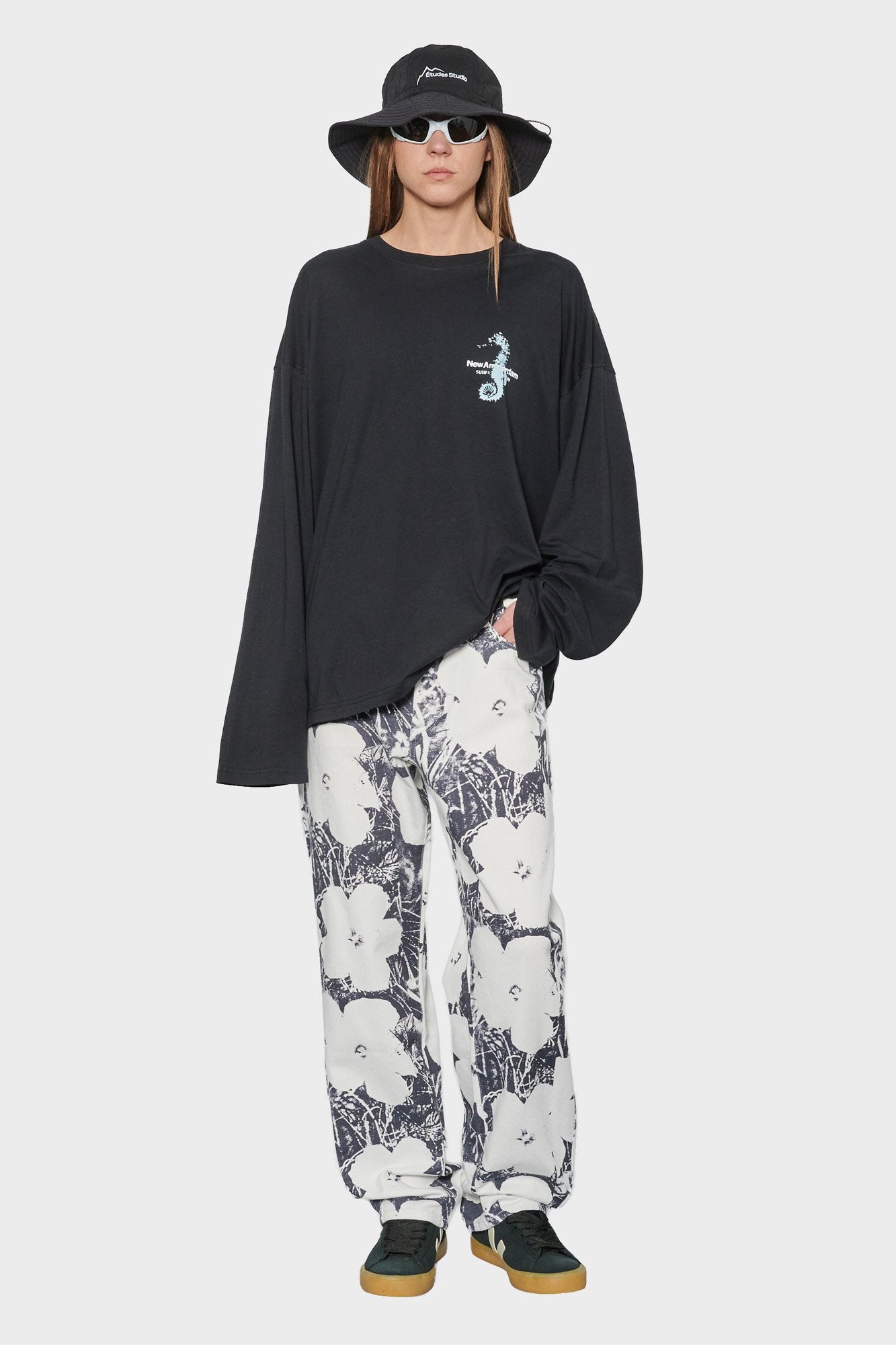 

women#@Лонгслів SEAHORSE чорний

