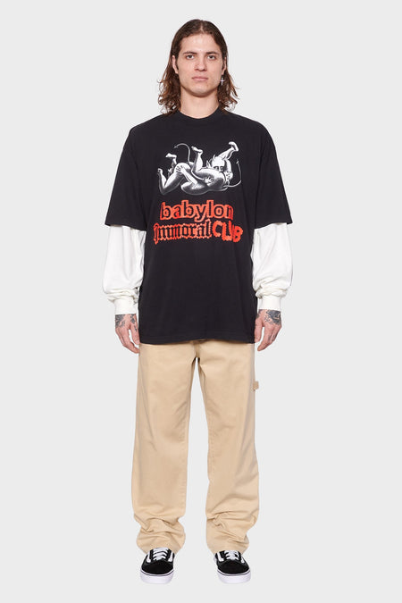 men#@Футболка IMMORAL CLUB чорна, купити онлайн в магазині.