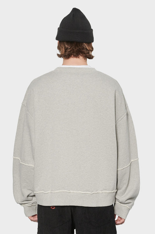 men#@Світшот PANELLED CREW NECK сірий