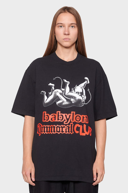 women#@Футболка IMMORAL CLUB чорна, купити онлайн в магазині.