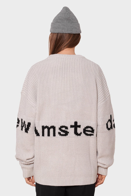women#@Светр NAME CREW KNIT сірий, купити онлайн в магазині.