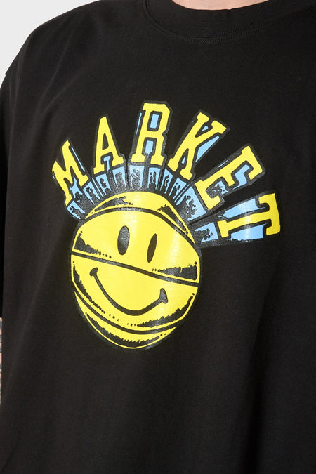 Футболка MARKET SMILEY HOOPS чорна, купити онлайн в магазині.