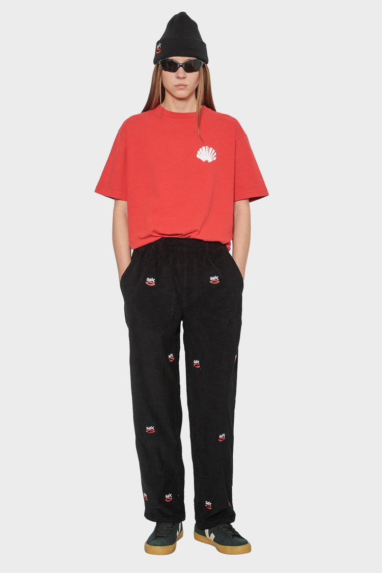 women#@Штани SEX LOGO AOP EMBROIDERED чорні