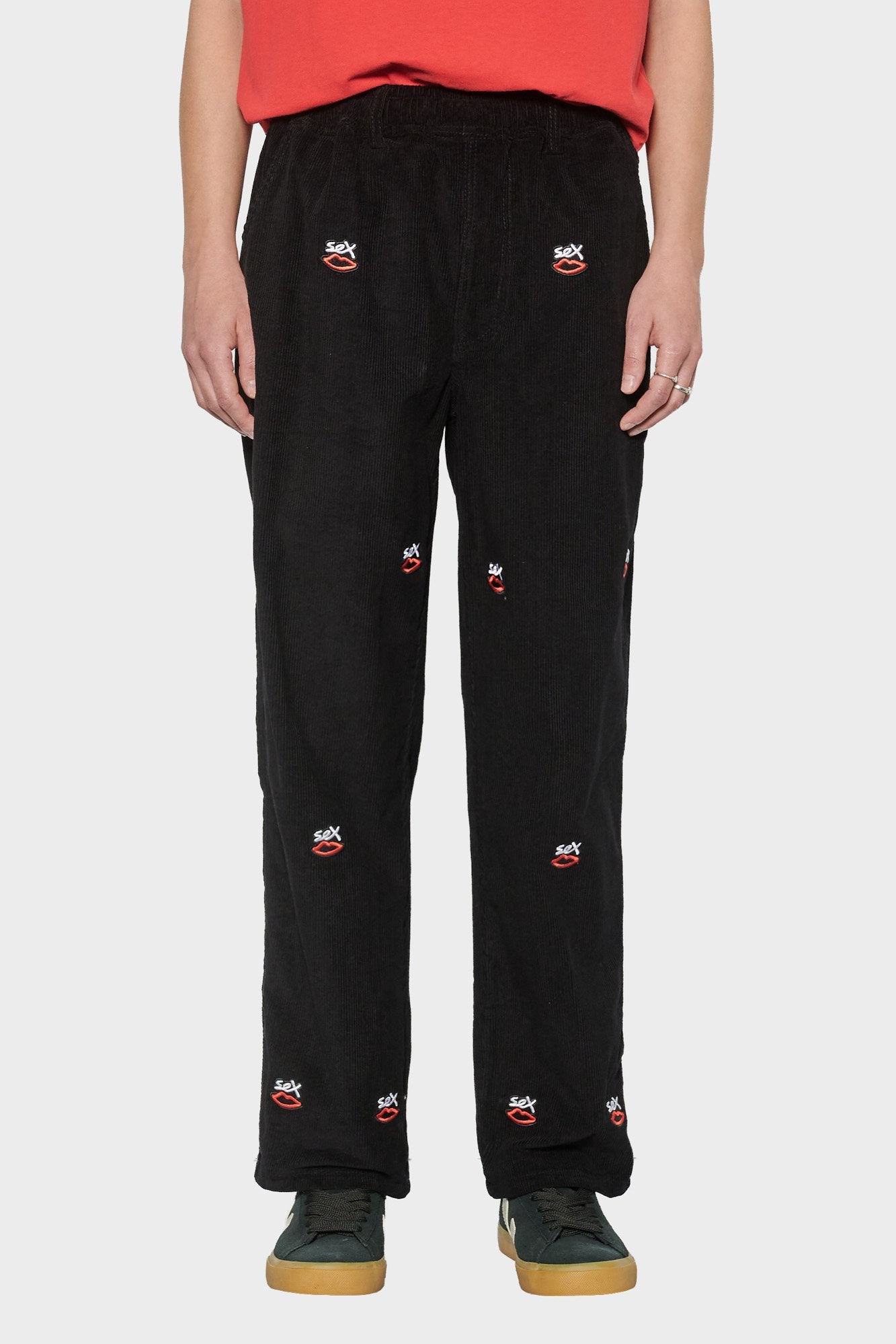 

women#@Штани SEX LOGO AOP EMBROIDERED чорні
