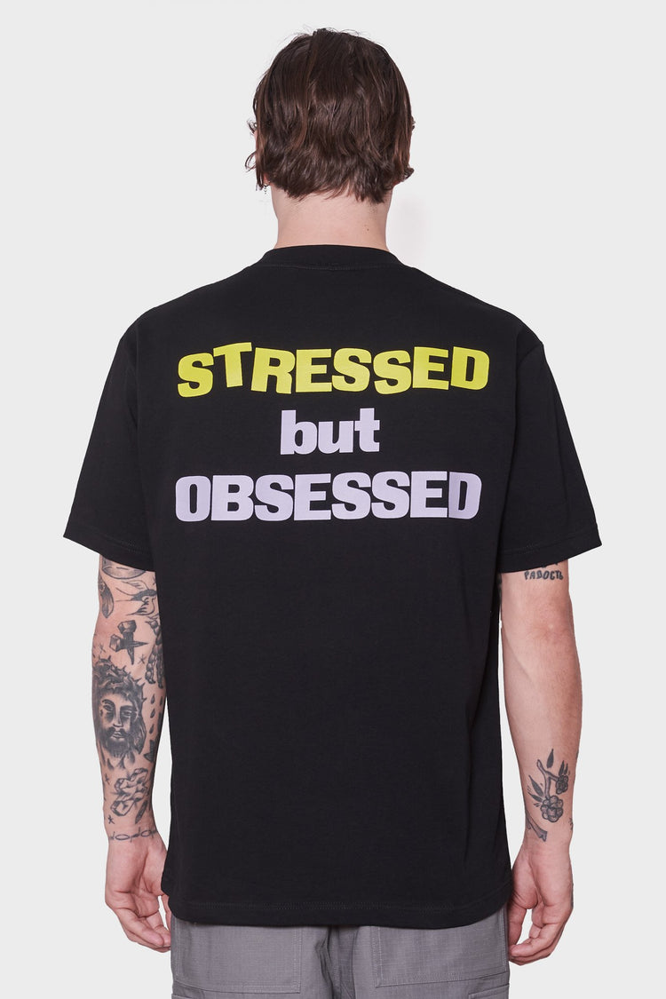 men#@Футболка STRESSED BUT OBSESSED чорна