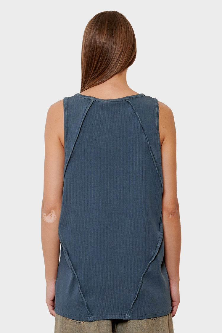 women#@Майка RIB TANK темно-сіра