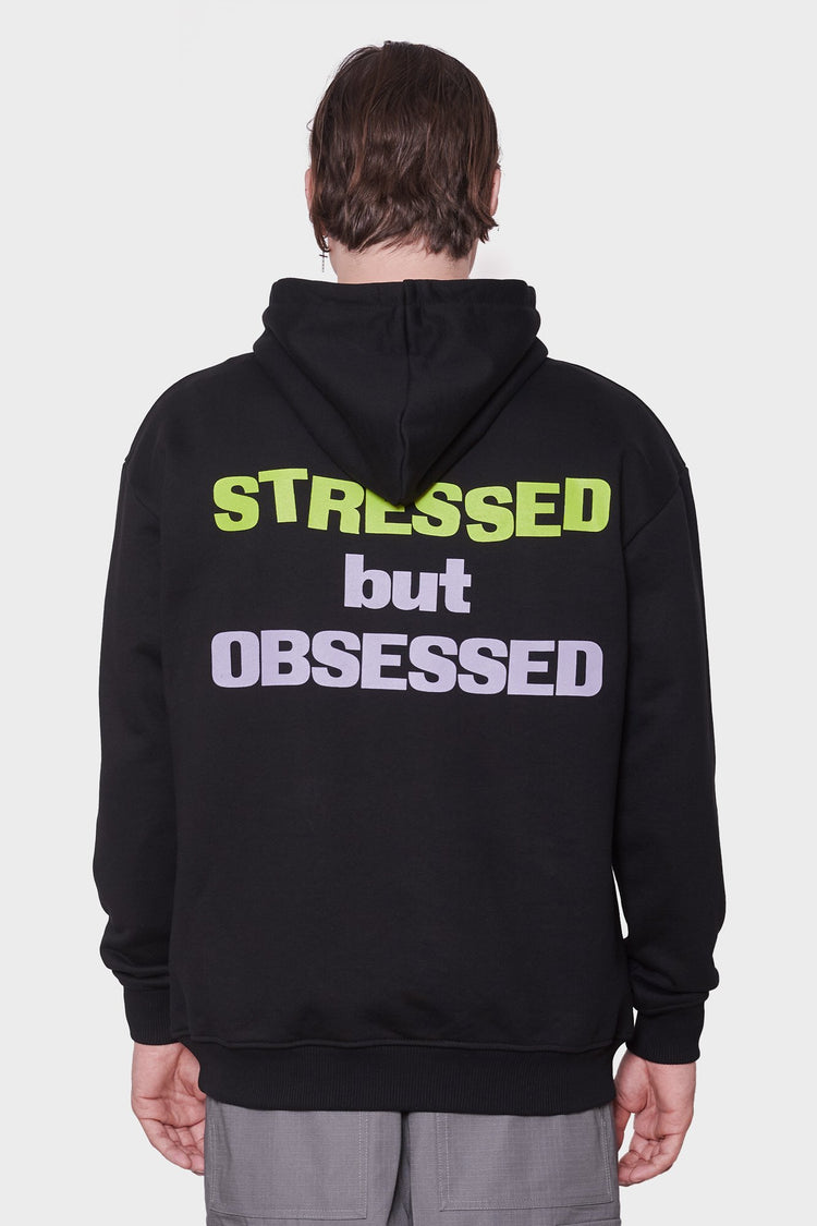 men#@Худі STRESSED BUT OBSESSED чорний