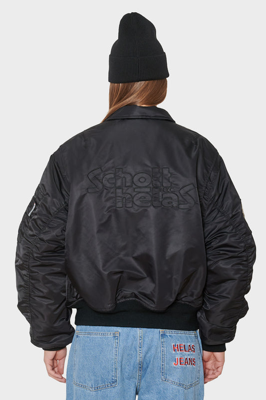 women#@Бомбер SCHOTT X HELAS BOMBER чорний, купити онлайн в магазині.