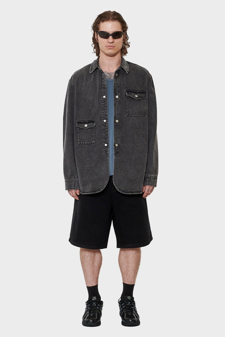 men#@Сорочка ARMY OVERSHIRT темно-сіра