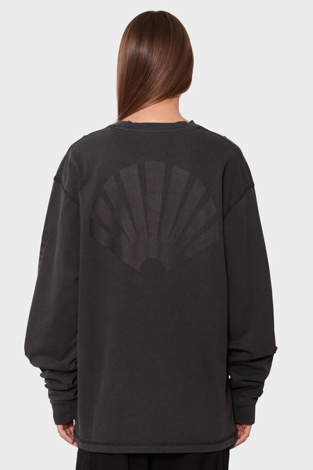 Лонгслів LOGO GARMENT DYE чорний, купити онлайн в магазині.