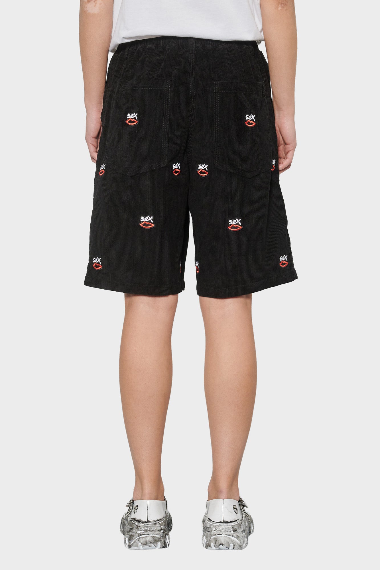 

women#@Шорти SEX LOGO EMBROIDERED чорні
