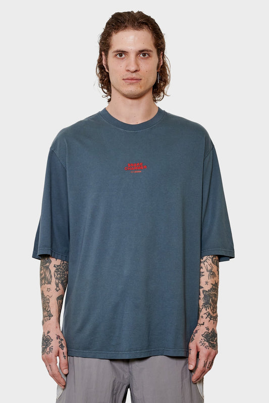 men#@Футболка SNAKE EMBROIDERY темно-сіра