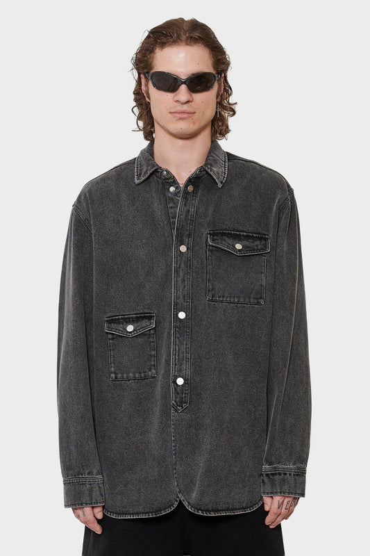men#@Сорочка ARMY OVERSHIRT темно-сіра