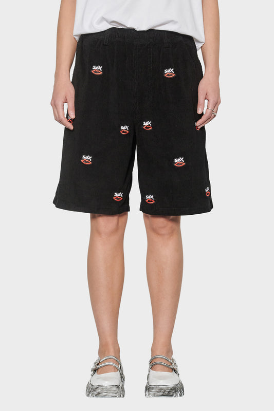 

women#@Шорти SEX LOGO EMBROIDERED чорні
