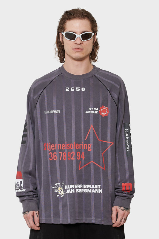 men#@Джерсі SPONSORED FOOTBALL темно-сіре