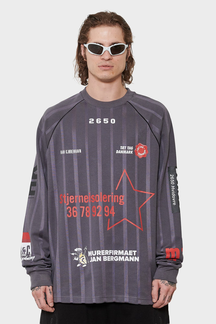 men#@Джерсі SPONSORED FOOTBALL темно-сіре