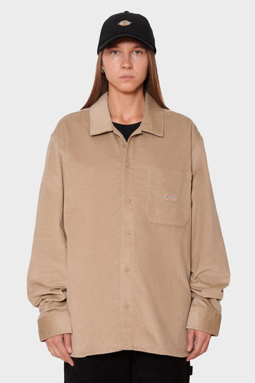 women#@Вельветова сорочка CORDUROY SHIRT бежева