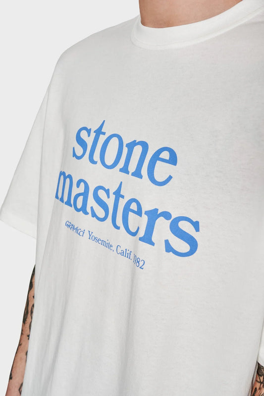 Футболка STONEMASTERS біла від GRAMICCI купити онлайн у магазині NEWBORN K