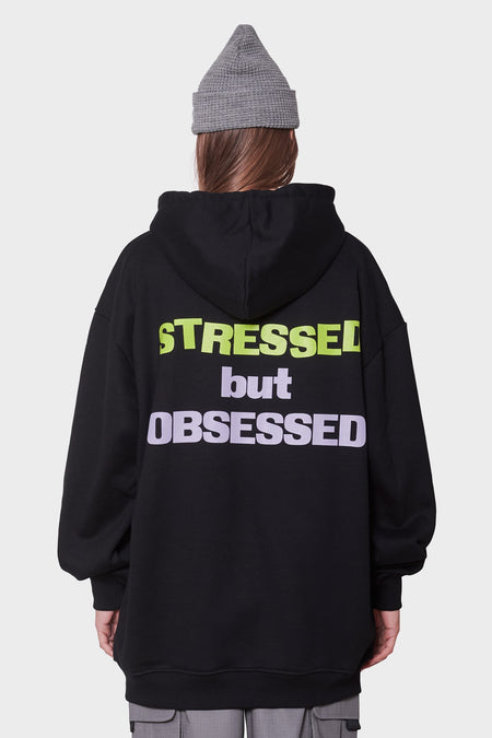 women#@Худі STRESSED BUT OBSESSED чорний, купити онлайн в магазині.