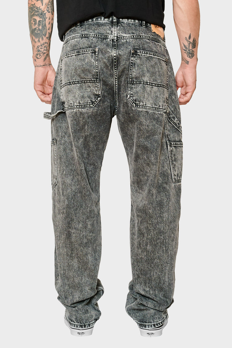 men#@Джинси ACID WASH DENIM CARPENTER чорні