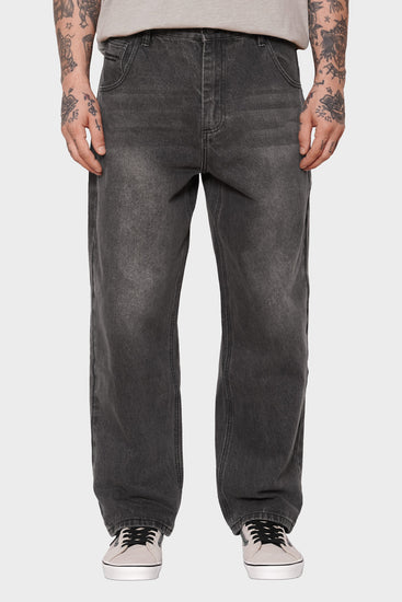 men#@Джинси 252 DENIM UNWASHED чорні