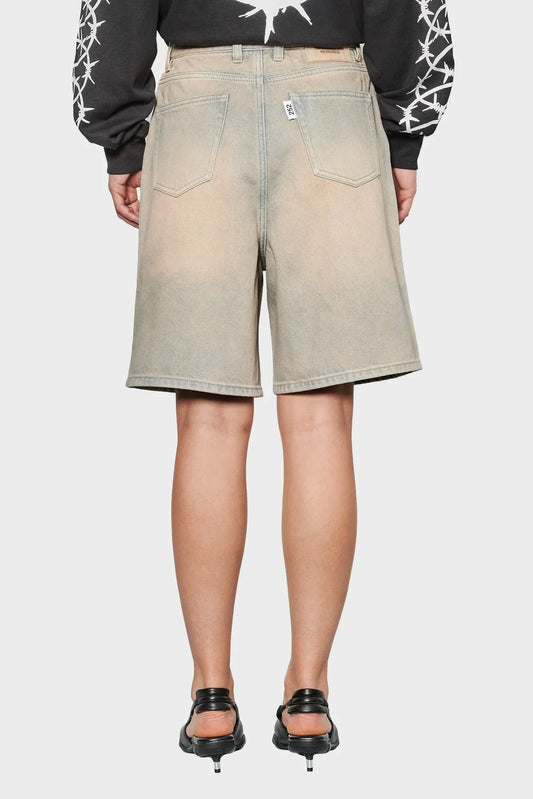 women#@Джинсові шорти DENIM SHORTS бежеві