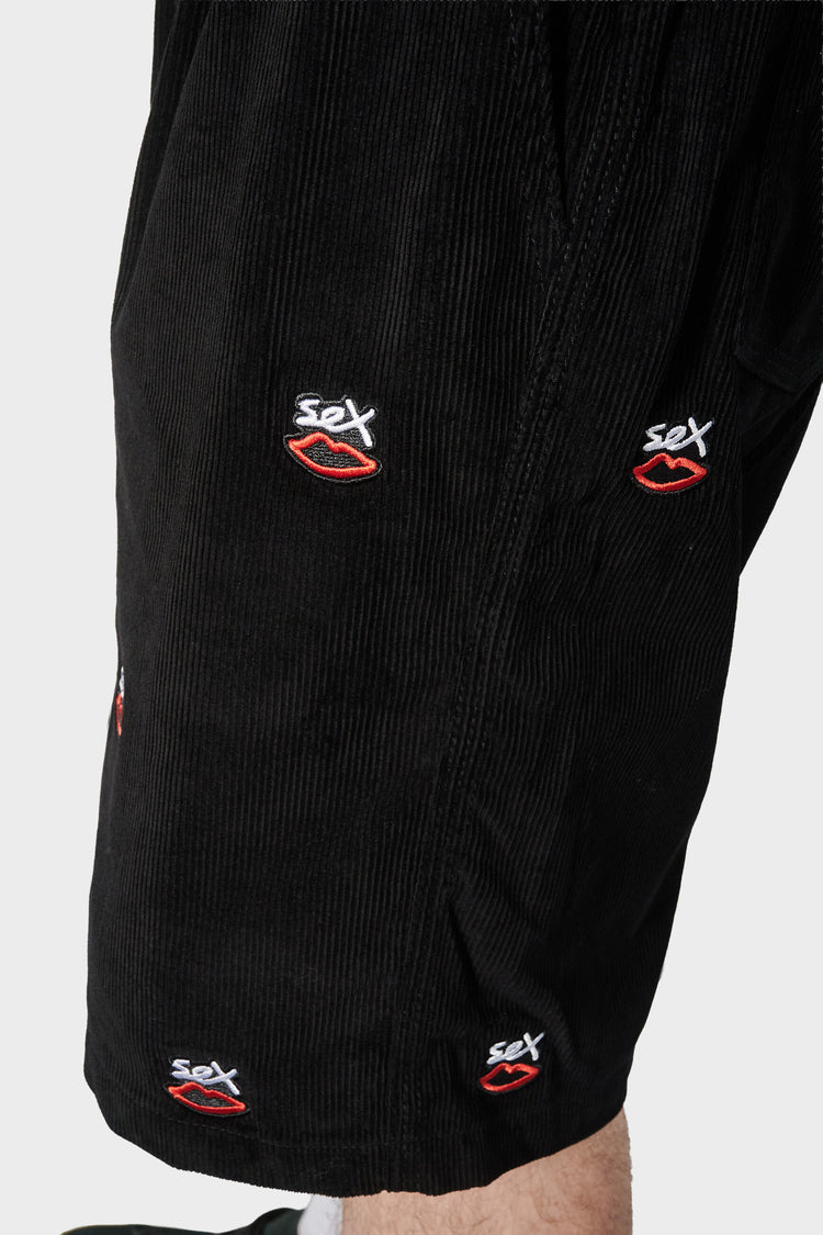 Шорти SEX LOGO EMBROIDERED чорні