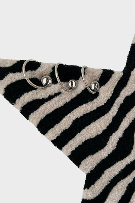 Килим ZEBRA чорно-білий