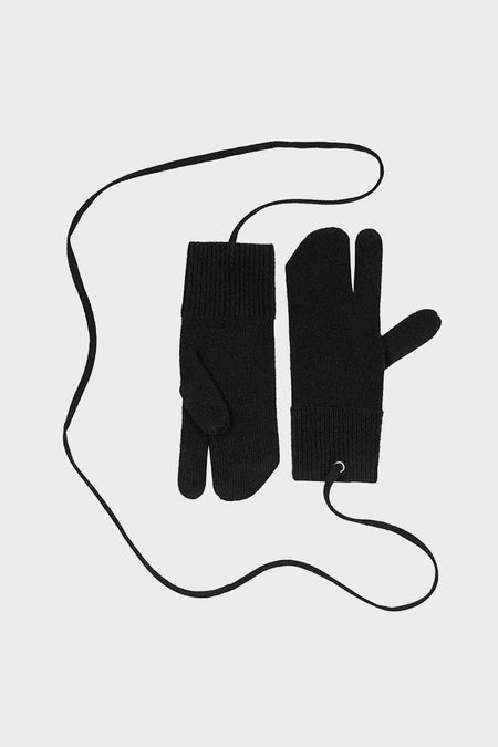 Рукавиці KNITTED LOBSTER чорні, купити онлайн в магазині.