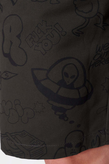 Шорти NERM DOODLE TWILL шоколад