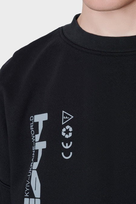 Світшот 3D-M0D44 CREW чорний