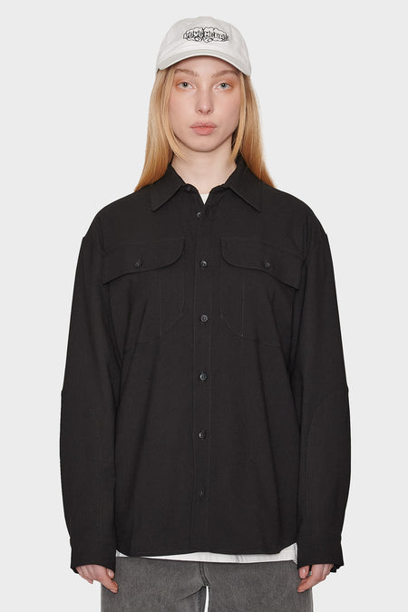 women#@Сорочка WOOL-MIX чорна