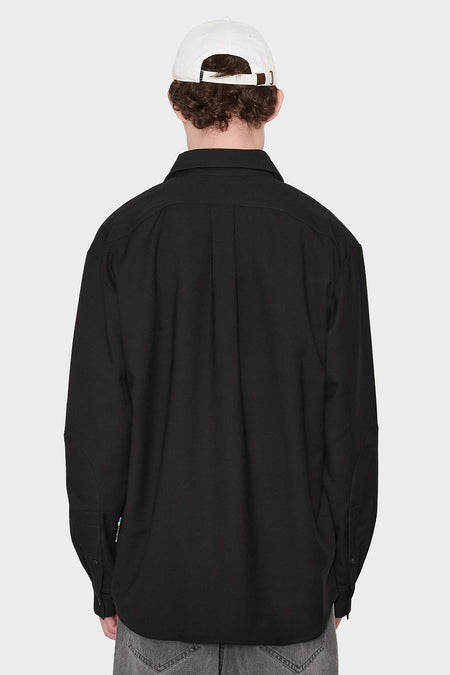 men#@Сорочка WOOL-MIX чорна