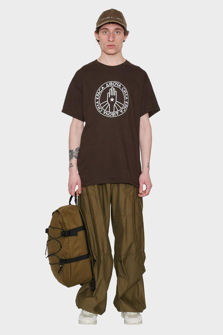 Футболка КРАСОТА ДЕВОЧНАЯ СИЛА коричневая.