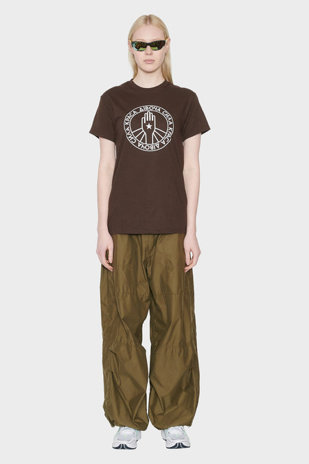 Футболка КРАСОТА ДЕВОЧНАЯ СИЛА коричневая.