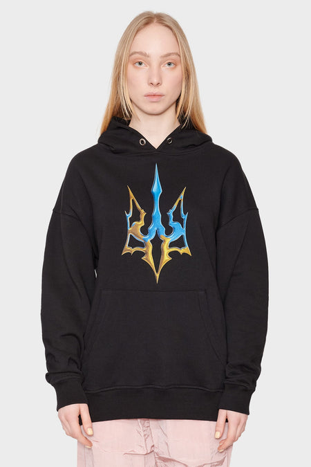 women#@Худі COLOR TRIZUB чорний