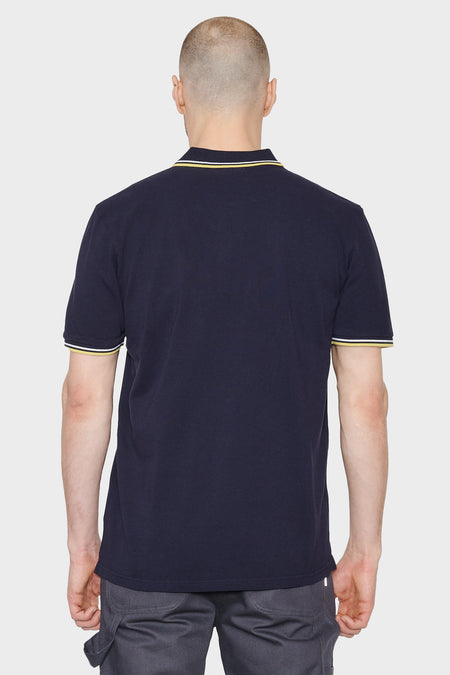 Футболка-поло SCRIPT EMBROIDERY POLO темно-синя, купити онлайн в магазині.