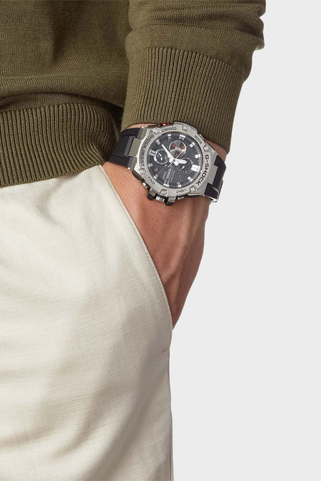 Часы мужские G-SHOCK PREMIUM GST-B100-1AER серебристые